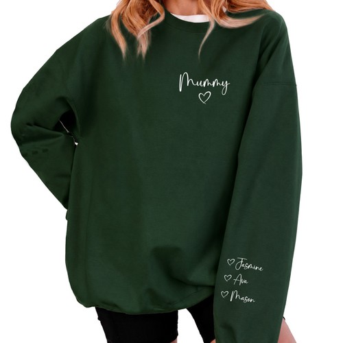 Personalised mum sweatshirt - personalised,