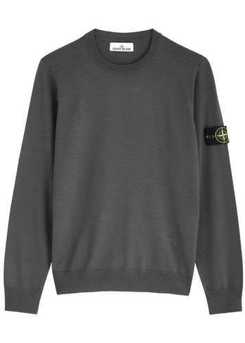 Stone island grey crew - stone,
