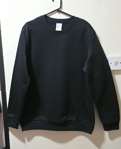 Unisex black crew neck - black,