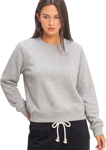 Women plain sweatshirt crew - women's,