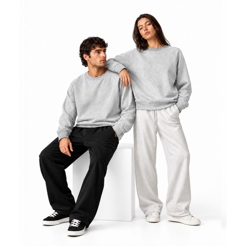 Unisex 100 cotton plain crew - cotton,