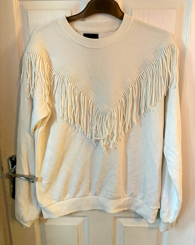Boohooman men white fringe - boohooman,