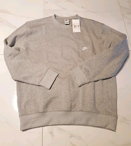 Nike grey crew neck pullover - crew,