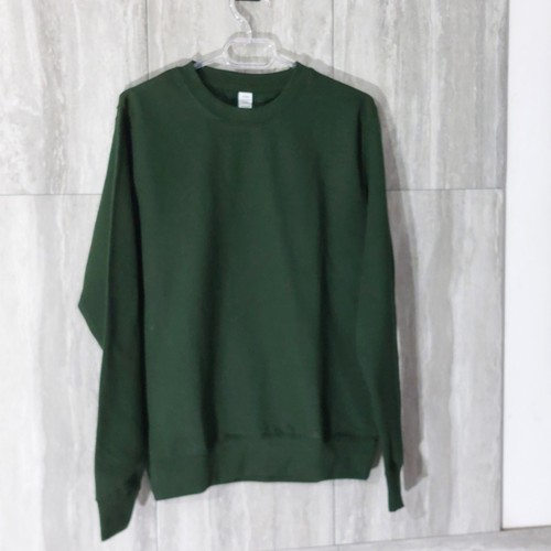 Bottle green sweatshirt - green, crew