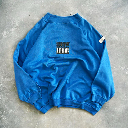 Men blue crew - crew, neck