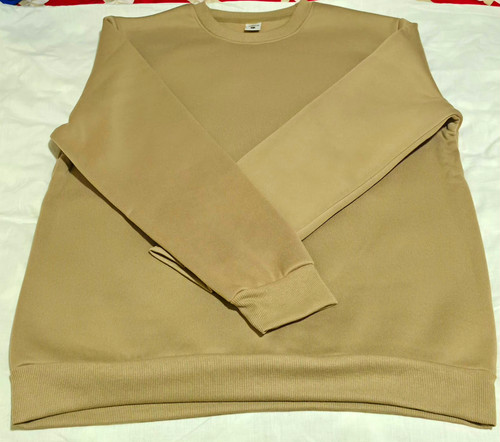 Unisex beige crew - crew, neck