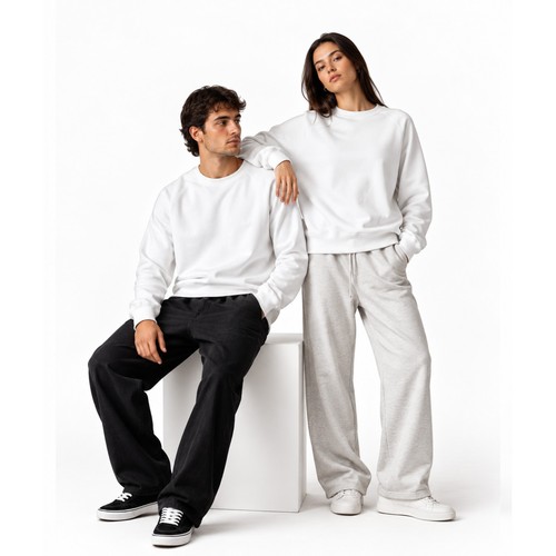 Unisex 100 cotton plain crew - unisex,