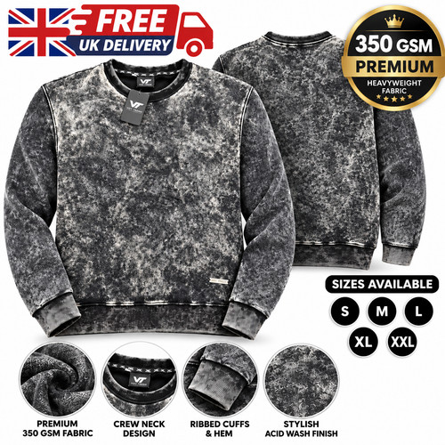 Mens acid wash sweatshirt - wash,