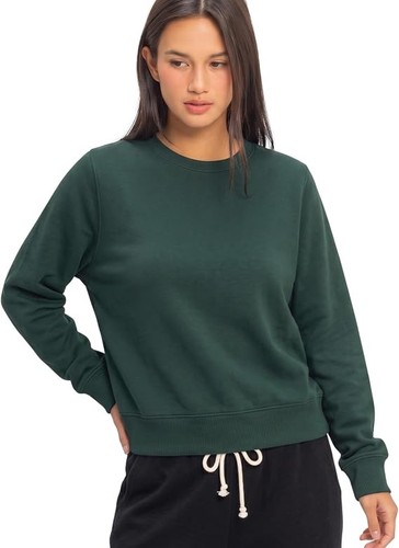 Women plain sweatshirt - sweatshirt, crew