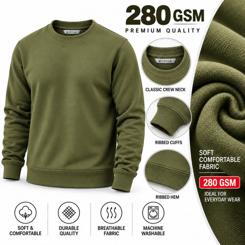 Mens crew neck - crew, plain