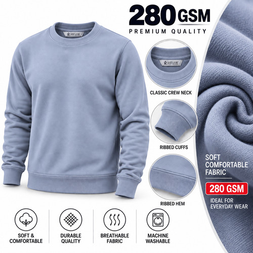 Mens crew neck - mens, plain