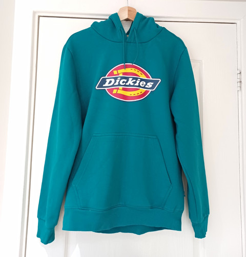 Dickies icon logo hoodie teal - logo,